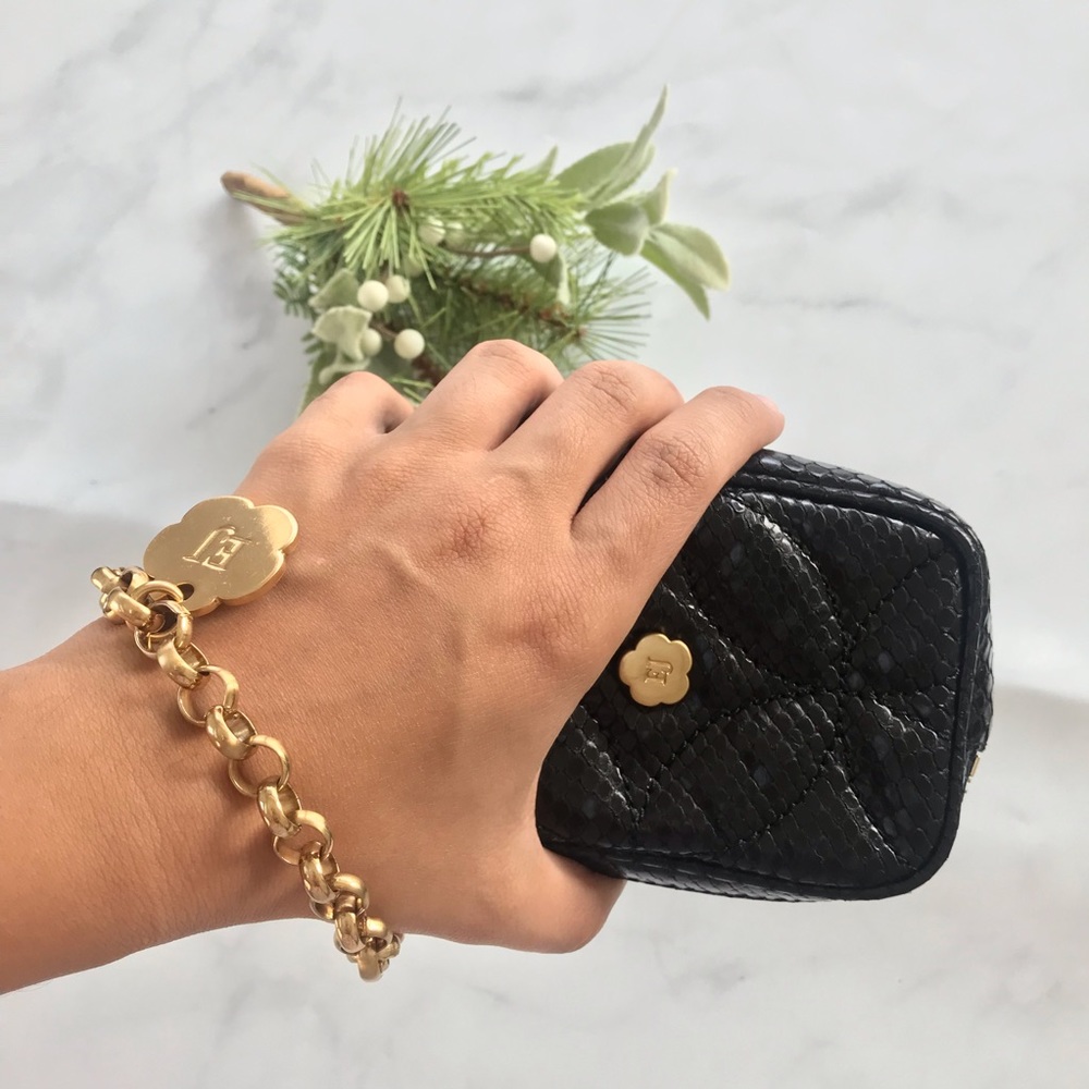 Eric Javits Python Leather Wristlet - image 7